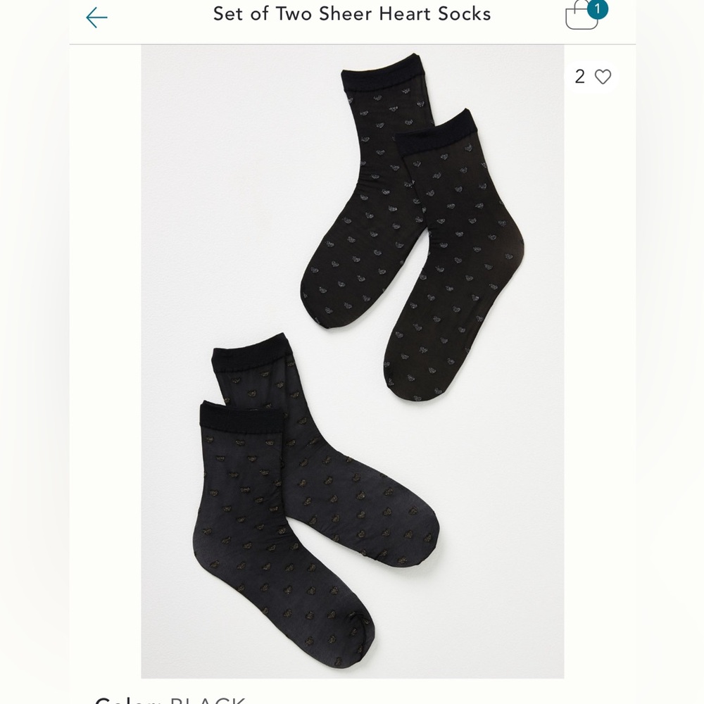 ♥️New♥️ Anthropologie sheer socks 2 pair.